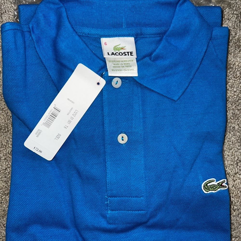 Lacoste polo shirt sz Large New with tags never worn
